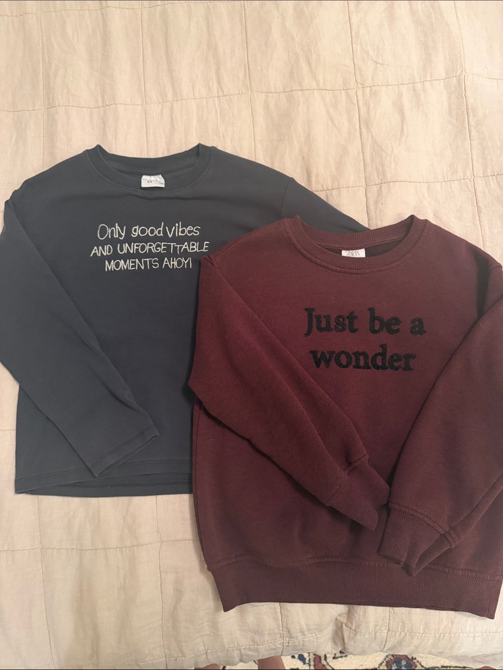 Zara girls lot size 8 Tee and Sweatshirt